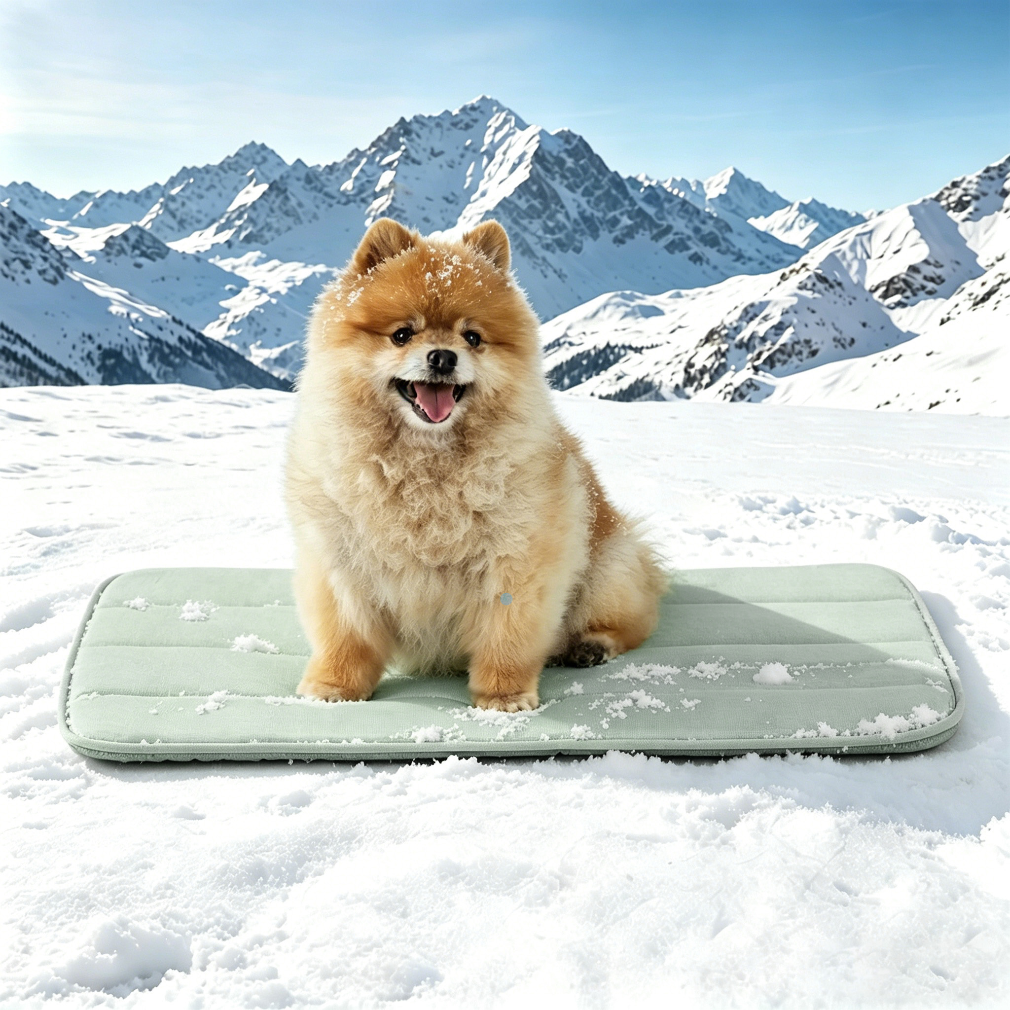 GOOPAWS Dog Cooling Mat, 24" x 18" Non-Slip Self-Cooling Summer Pet Mat for Indoor Outdoor Kennel Floor Use, Green