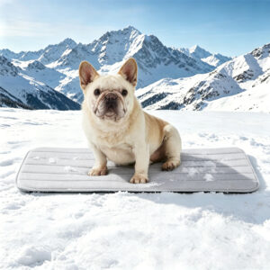 GOOPAWS Dog Cooling Mat, 30" x 20" Non-Slip Self-Cooling Summer Pet Mat for Indoor Outdoor Kennel Floor Use, Grey