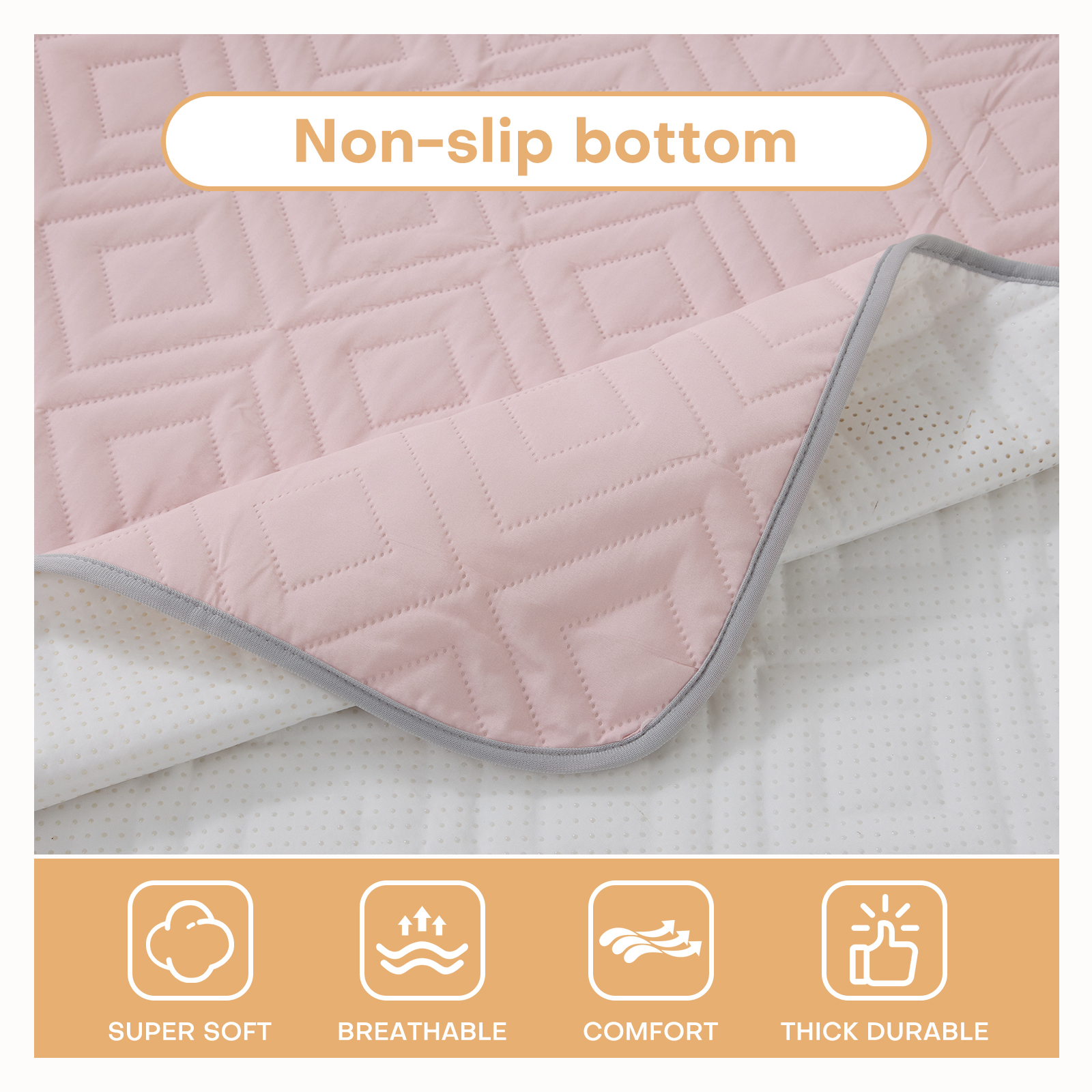 GOOPAWS Waterproof Dog Bed Cover, Non-Slip Couch Furniture Protector, Pee Proof Pet Hair Resistant Blanket, Pink, 30" x 70" - Image 6