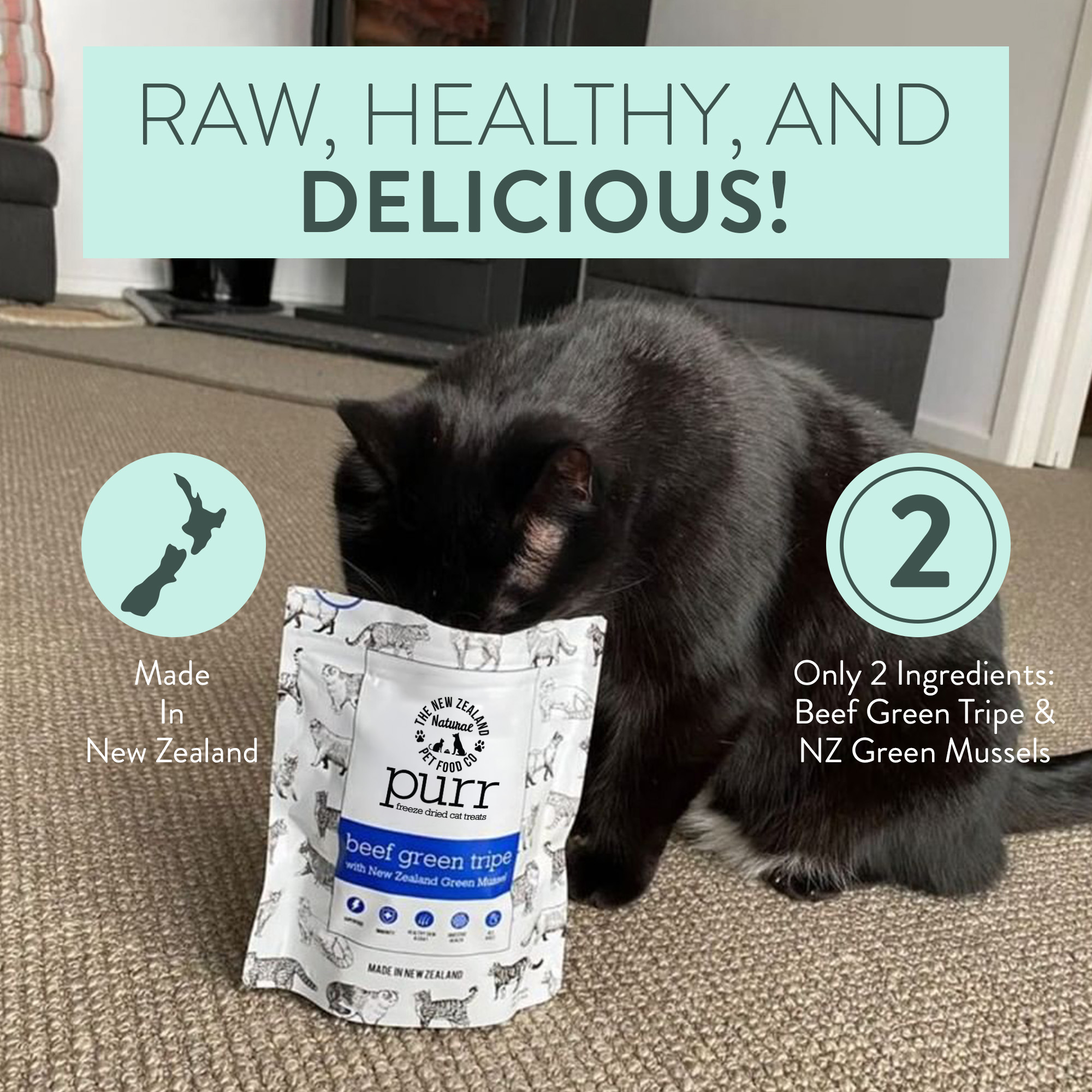 PURR Beef Green Tripe Freeze Dried 1.4oz - Image 2