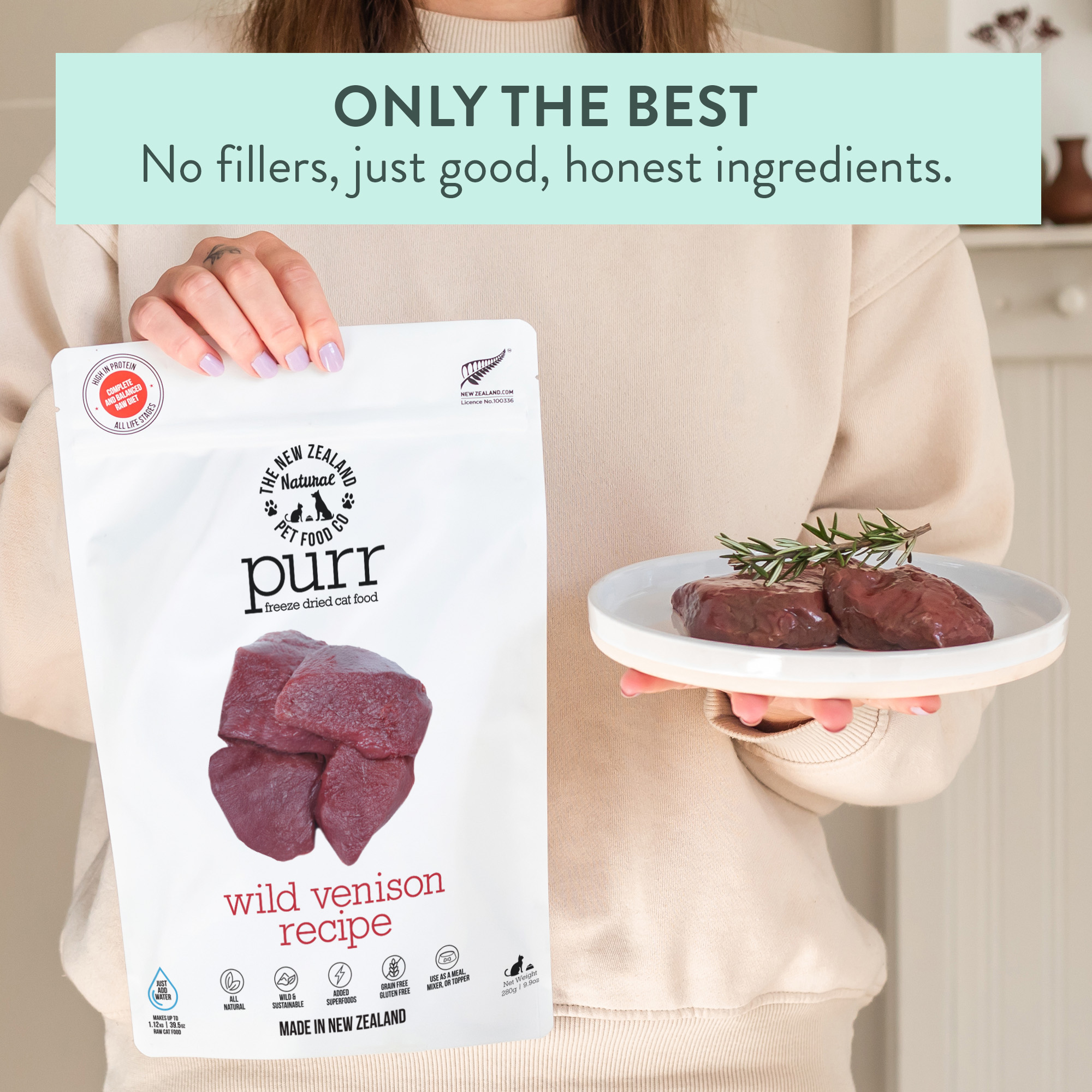 PURR WILD VENISON Freeze Dried Cat Food - Image 3