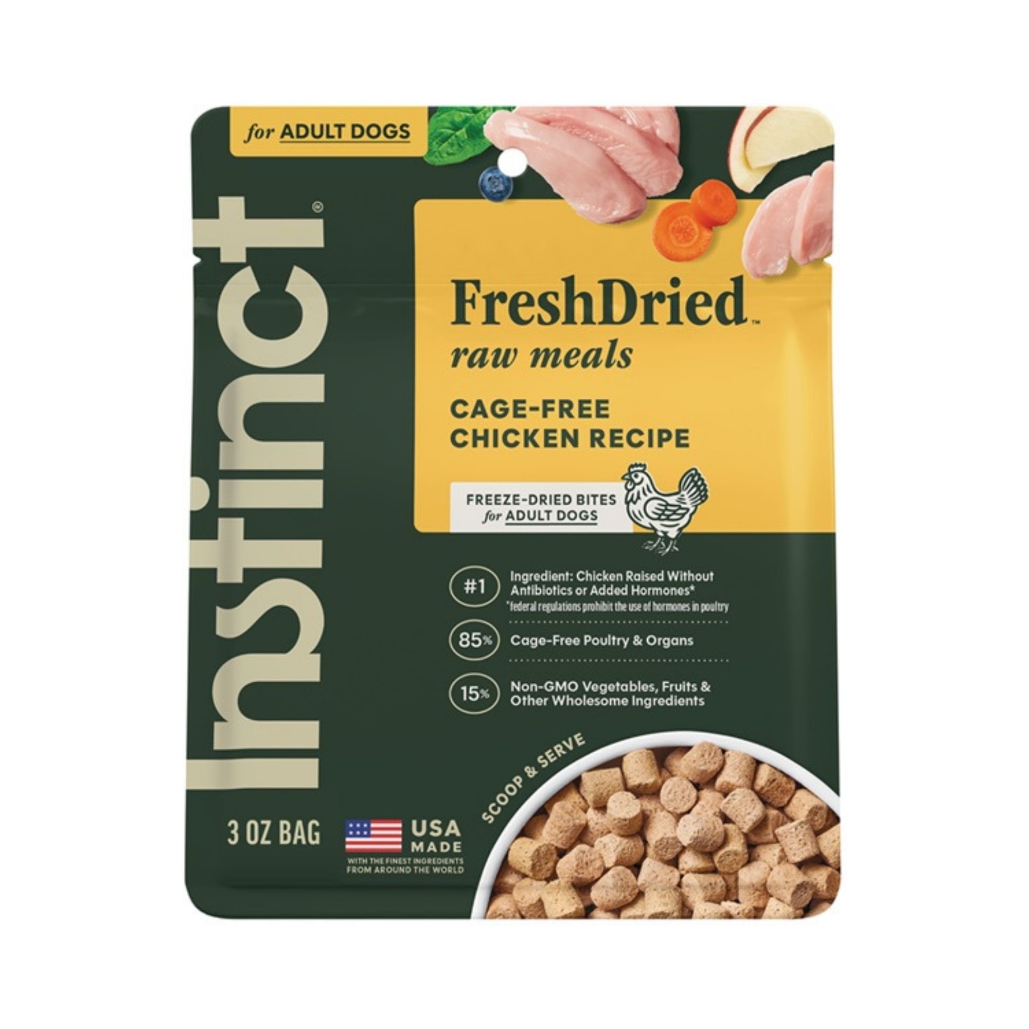 Instinct Dog Freshdried Raw Meals Freeze-dried Chicken Adult 3oz.