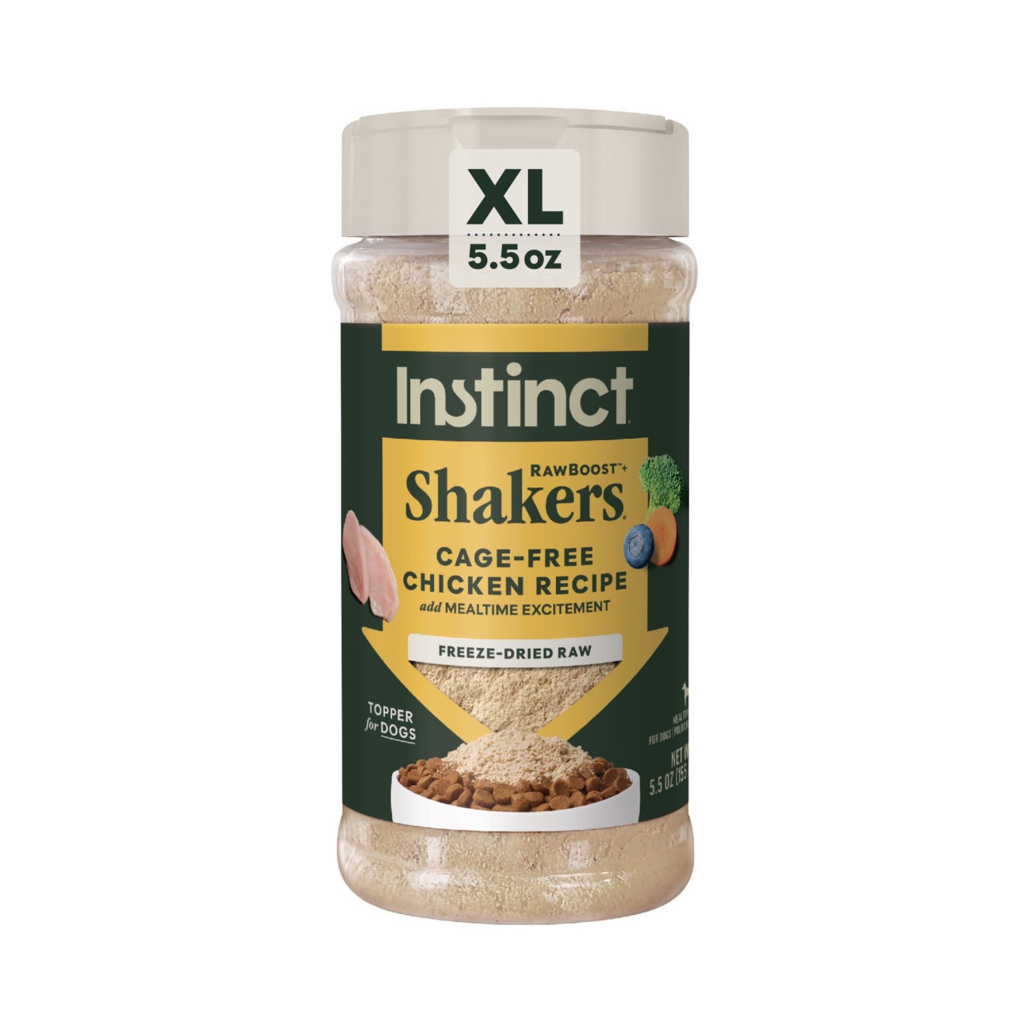 Instinct Dog Raw Boost Shakers Freeze-dried Chicken Topper 5.5oz.