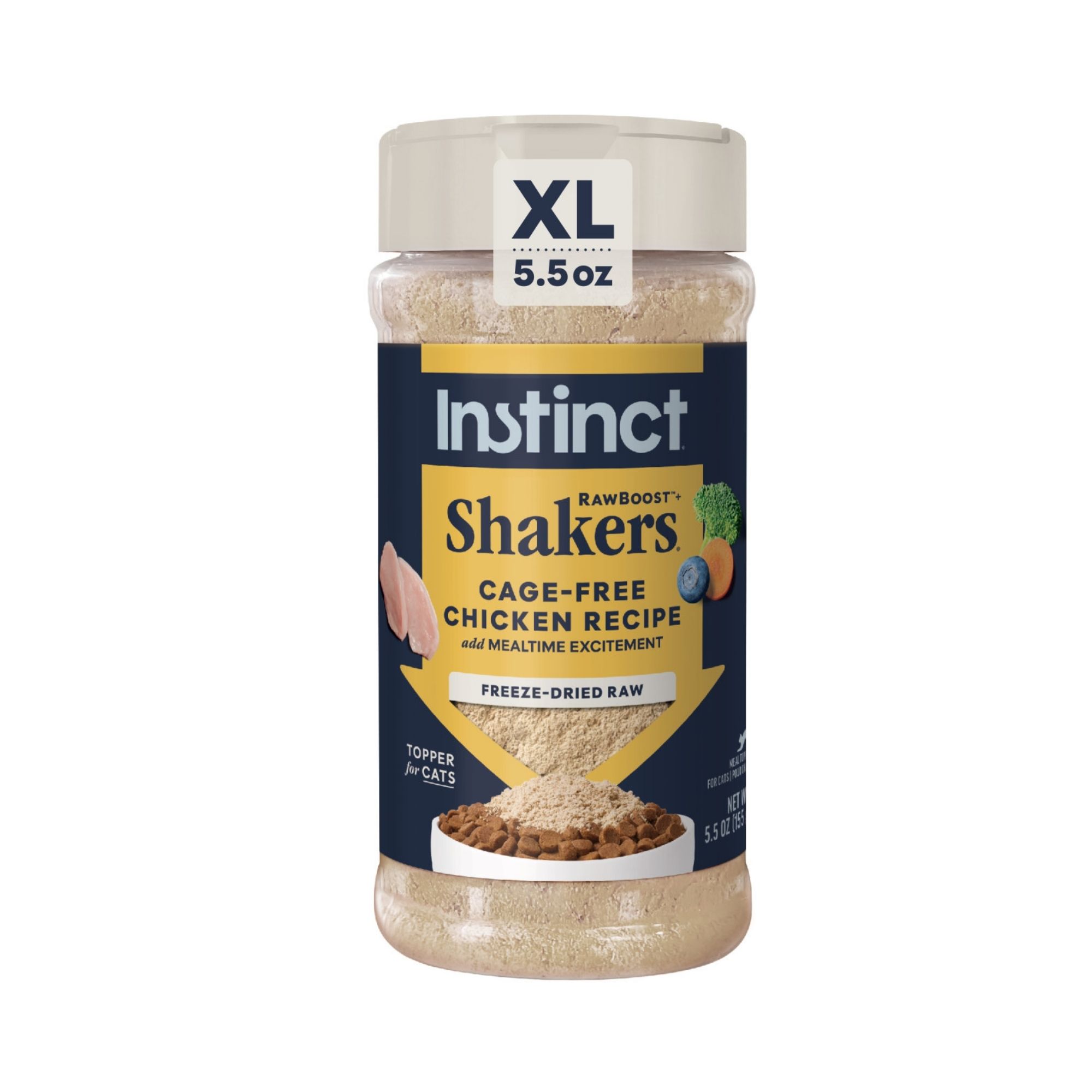 Instinct Cat Raw Boost Freeze-dried Shakers Chicken Topper 5.5oz.