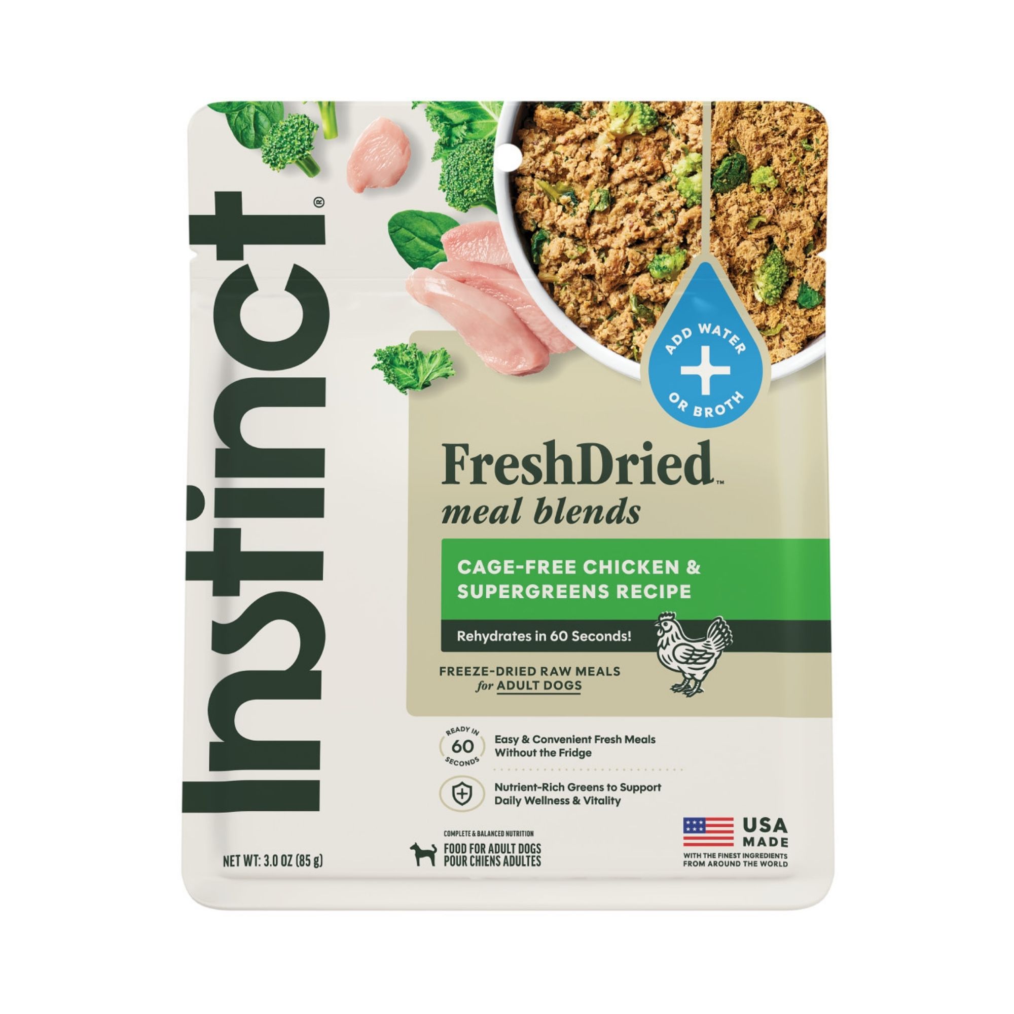 Instinct Freshdried Meal Blends Dog Freeze-dried Chicken Harvest 3oz