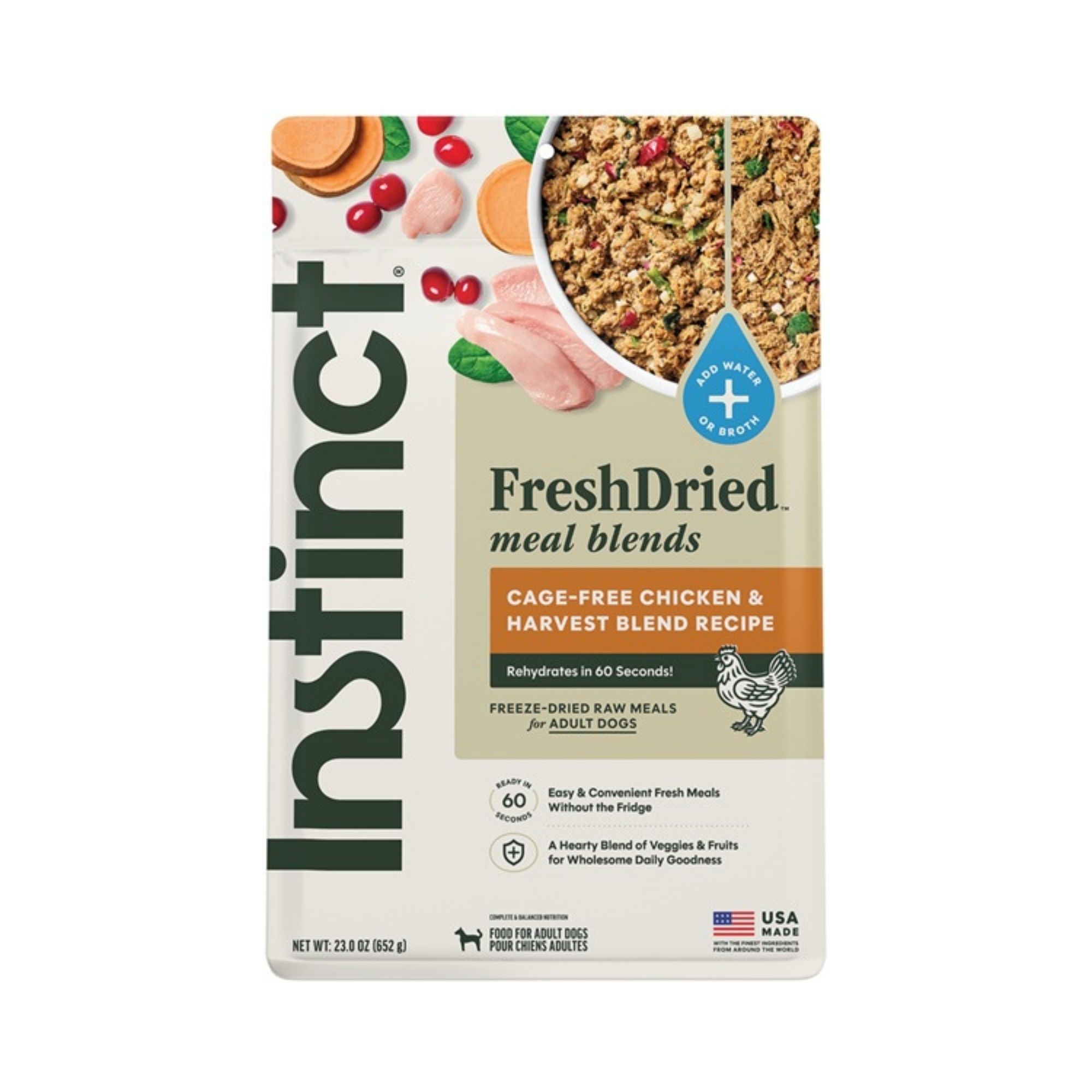 Instinct Freshdried Meal Blends Dog Freeze-dried Chicken Harvest 23oz.