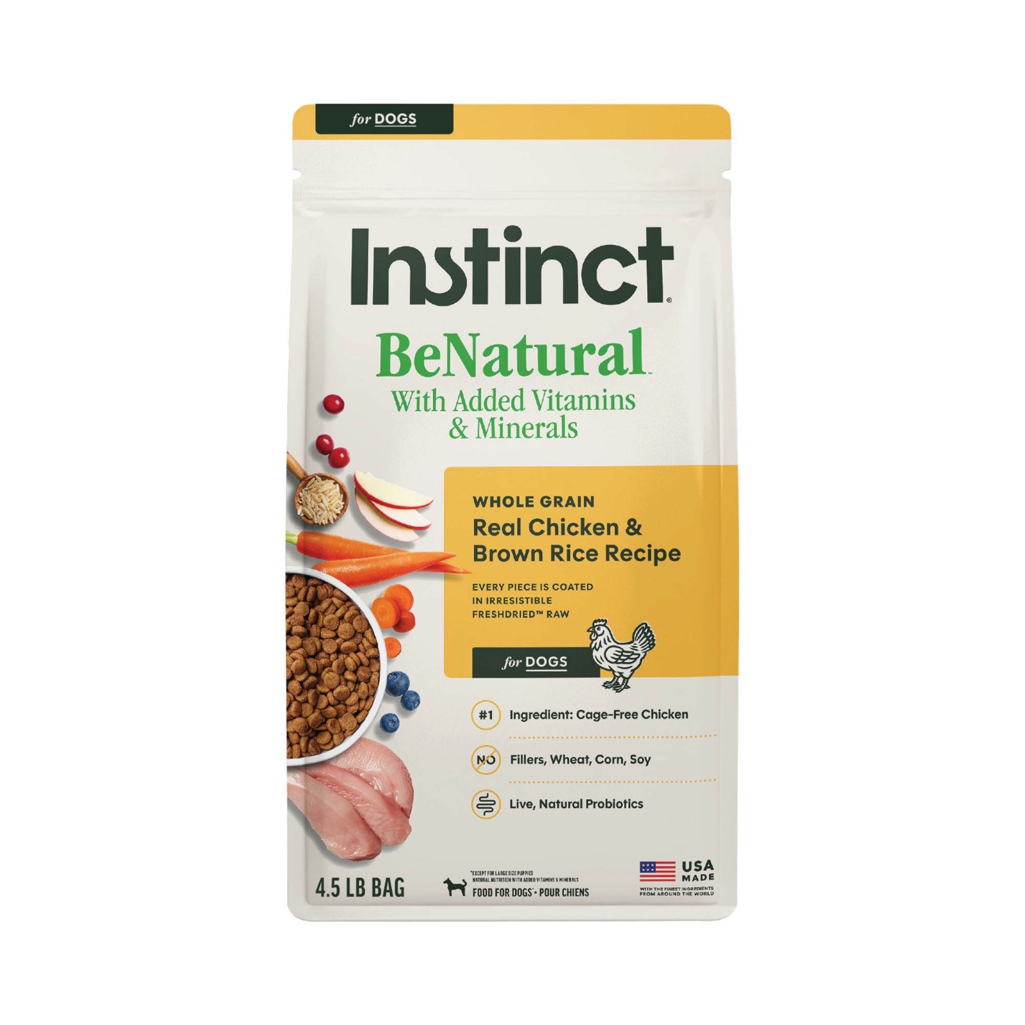 Instinct Be Natural Chicken & Brown Rice 4.5Lb