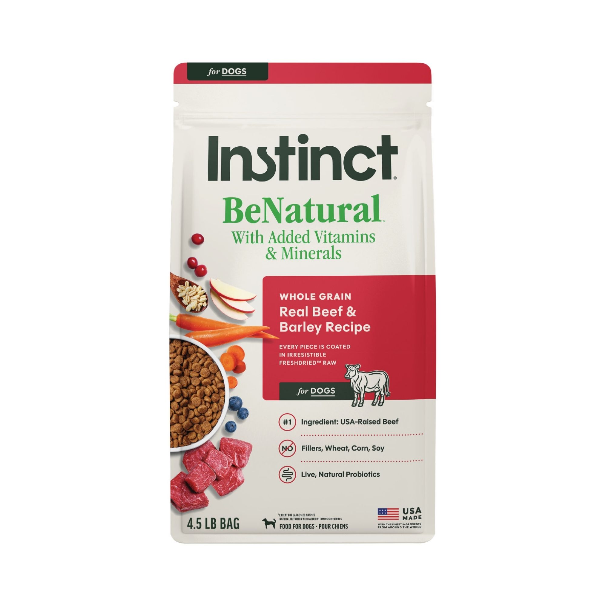 Instinct Be Natural Beef & Barley 4.5Lb