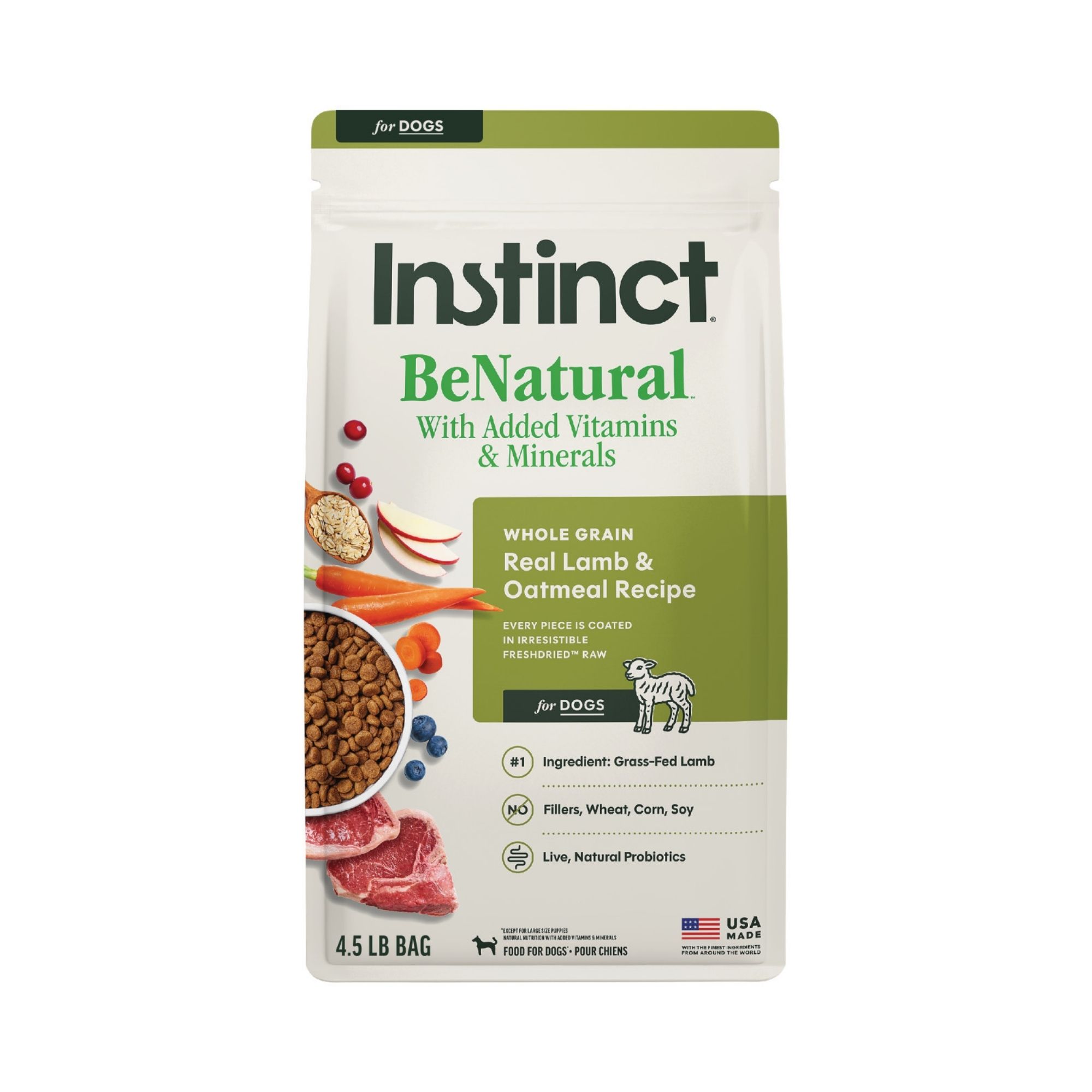 Instinct Be Natural Lamb & Oatmeal 4.5Lb