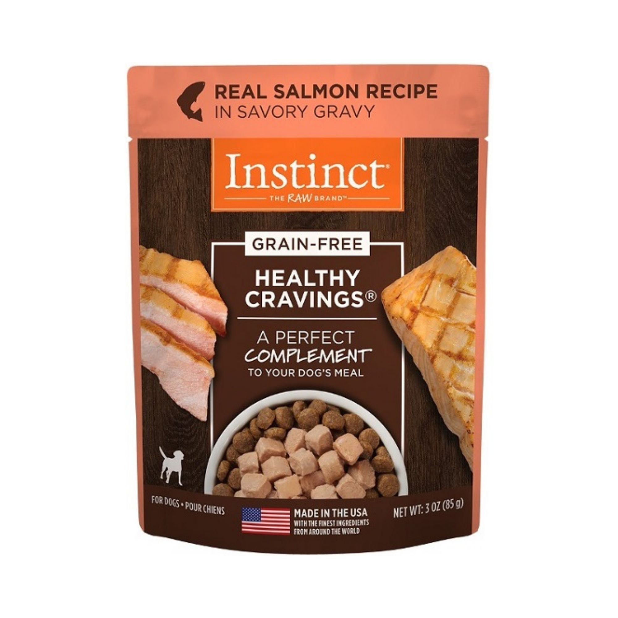 Instinct Dog Pouch Healthy Cravings Salmon 3oz. (Case of 24)