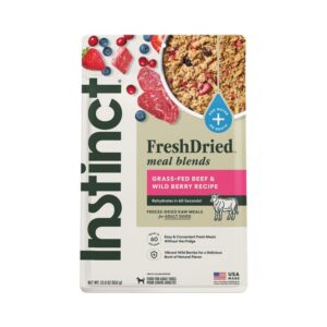 Instinct Freshdried Meal Blends Dog Freeze-dried Beef Wild Berries 23oz.