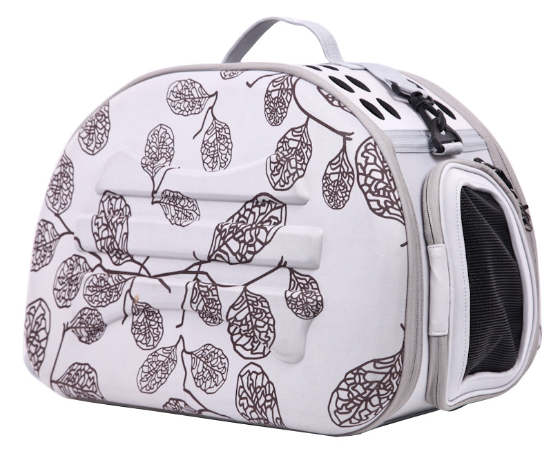 Pet Life ® Narrow Shelled Lightweight Collapsible Military Grade Transportable Designer Pet Carrier