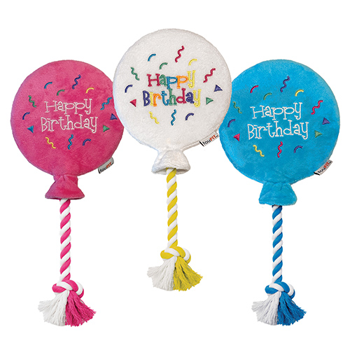 fouFIT™ Birthday Balloon Squeakes - Case of 3