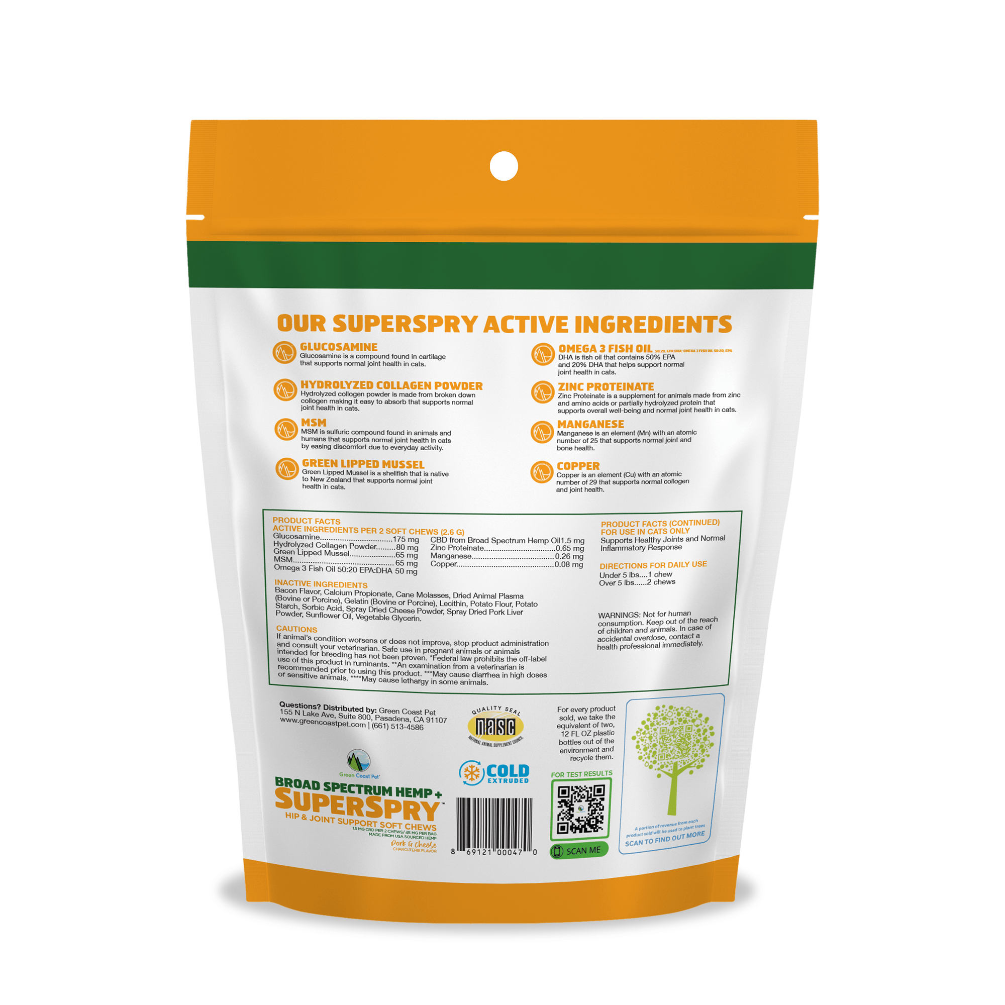 Suppspray product packaging with active ingredients list