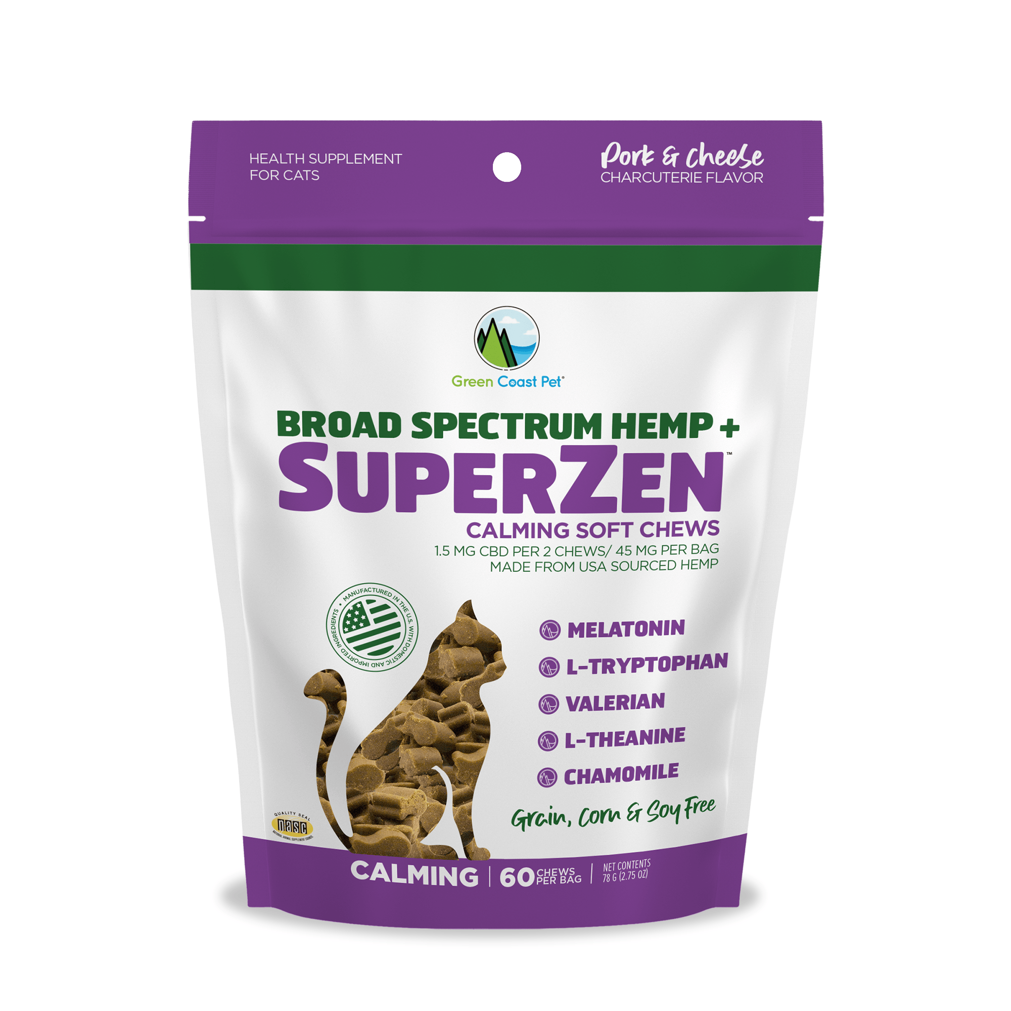 Broad Spectrum Hemp+SuperZen Soft Chew - Calming- For Cats - Image 3