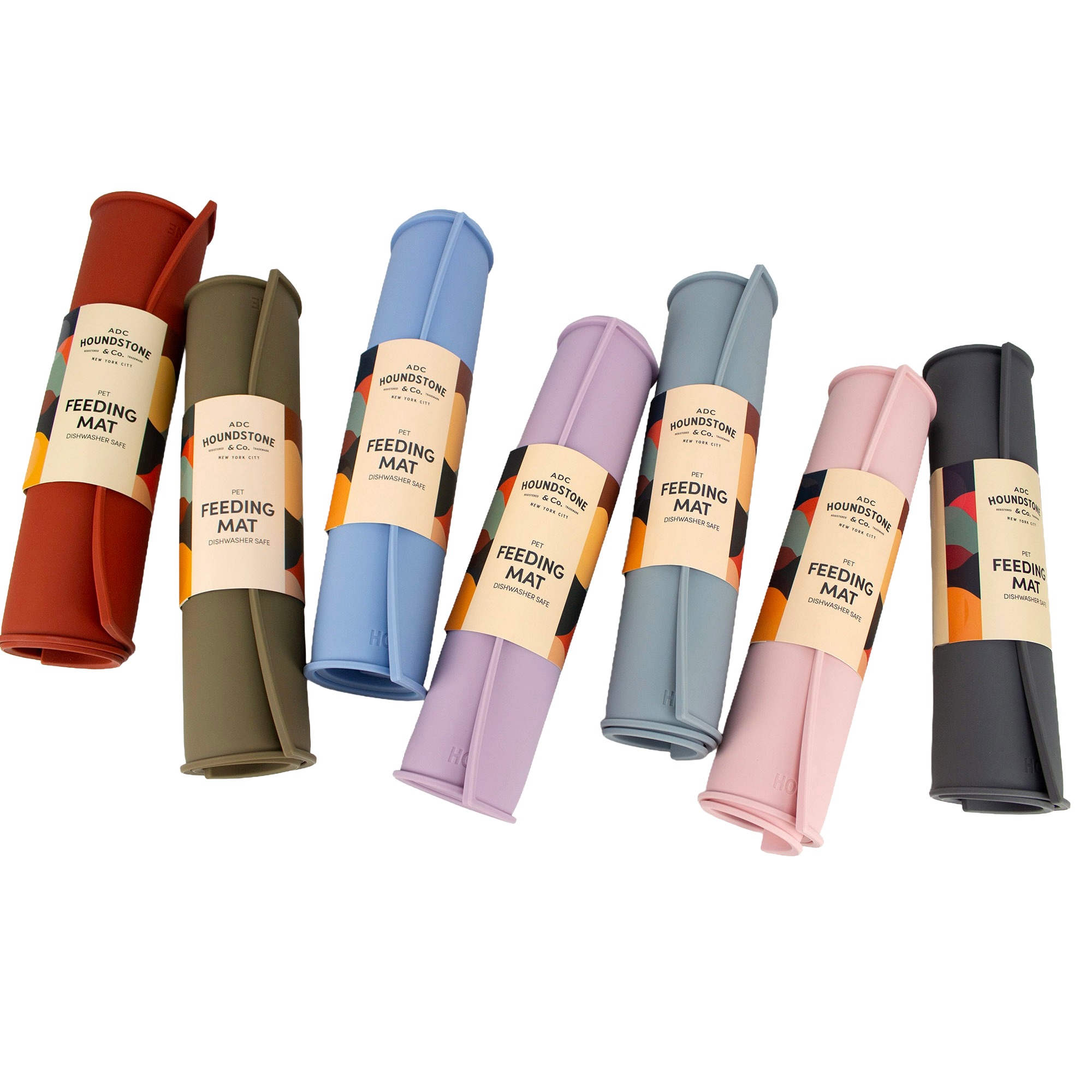 houndstone silicone dog bowl mats collection in various colors