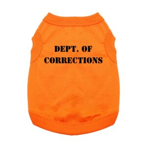 Dept. of Corrections Dog Shirt - Sunset Orange