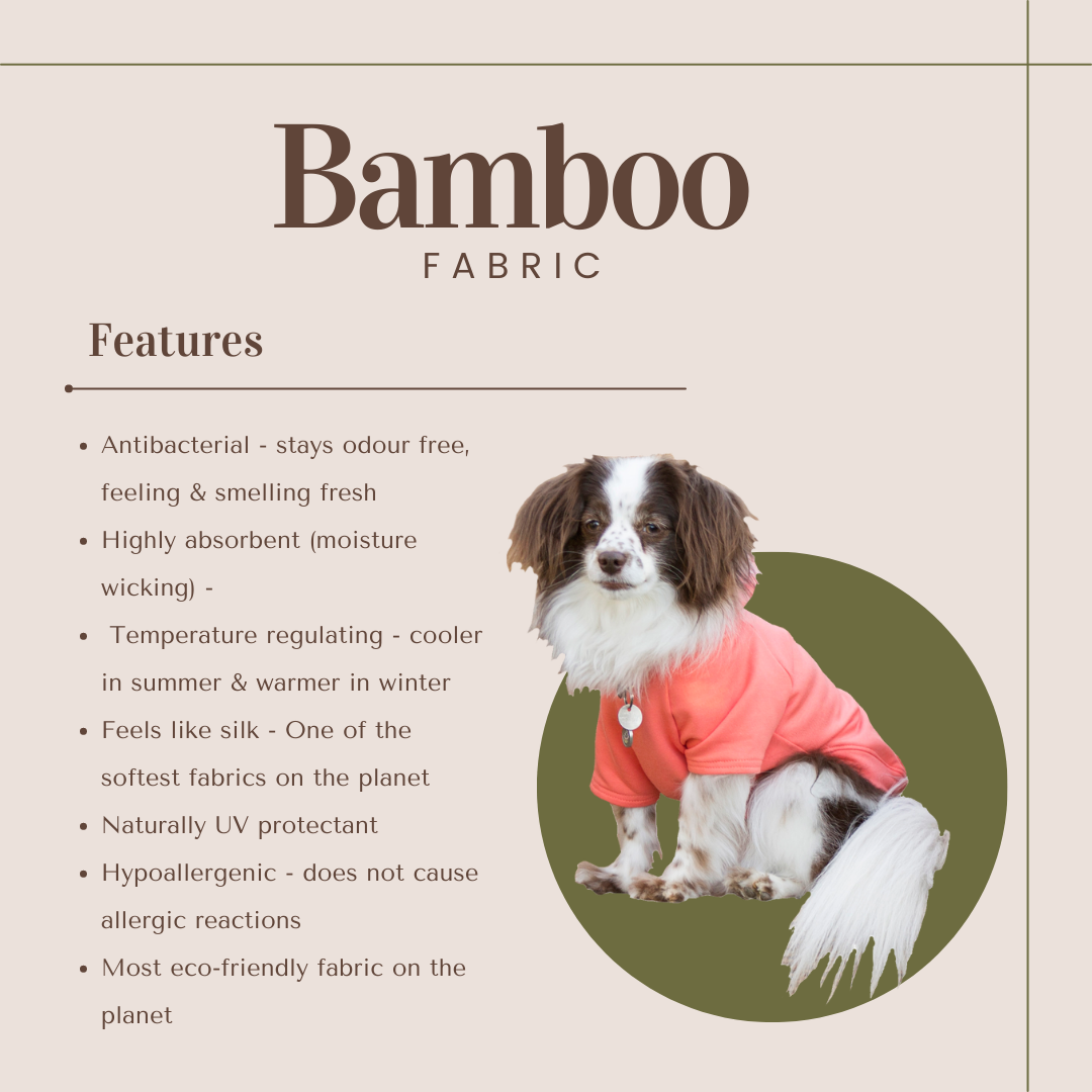 Eco-Pup Dog Clothing Bamboo Apple Hoodies fabric info