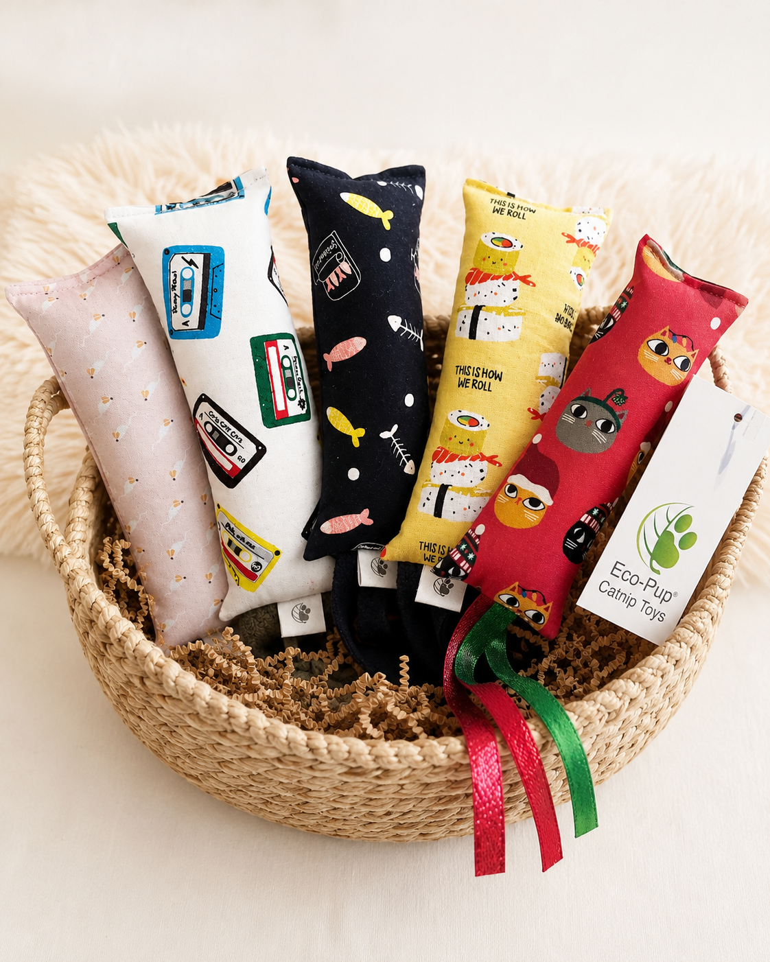 Eco-Pup Catnip Kicker Toys display