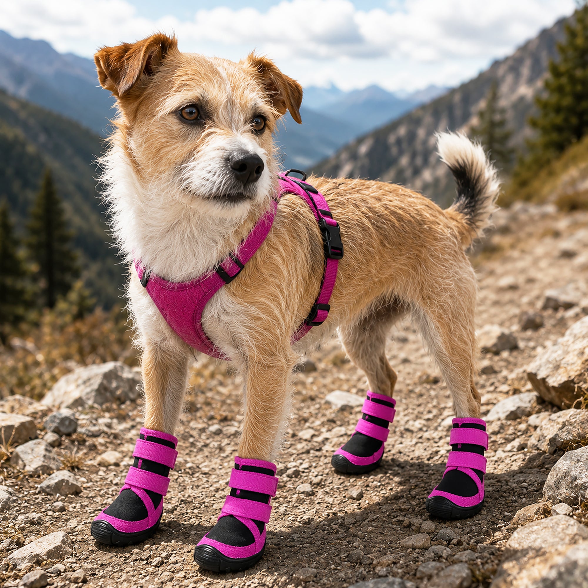 Pet Life ® Performance-Coned Premium Stretch Supportive Pet Shoes - Set Of 4 - Image 6