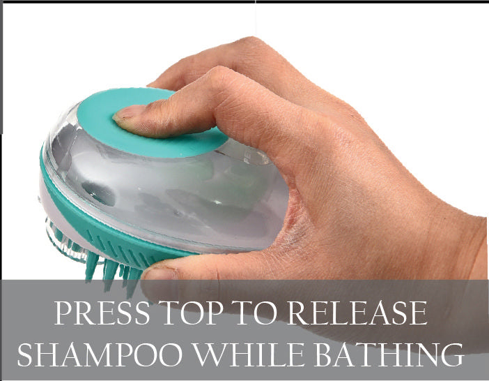 Pet Life ® 'Swasher' Shampoo Dispensing Massage and Bathing Brush - Image 5