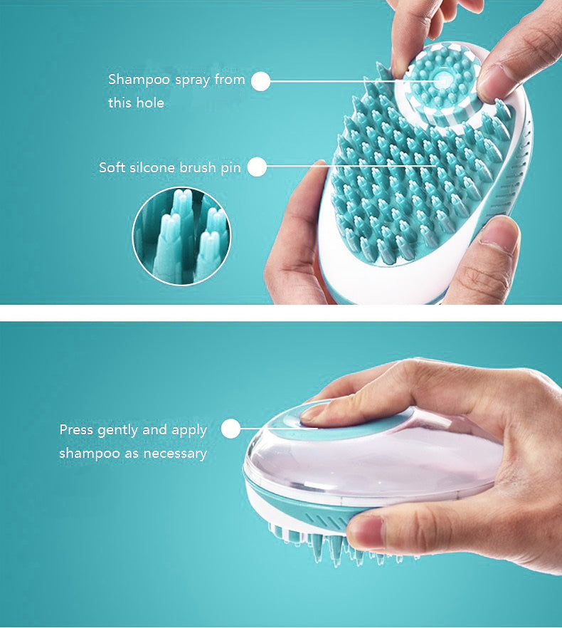 Pet Life ® 'Swasher' Shampoo Dispensing Massage and Bathing Brush - Image 7