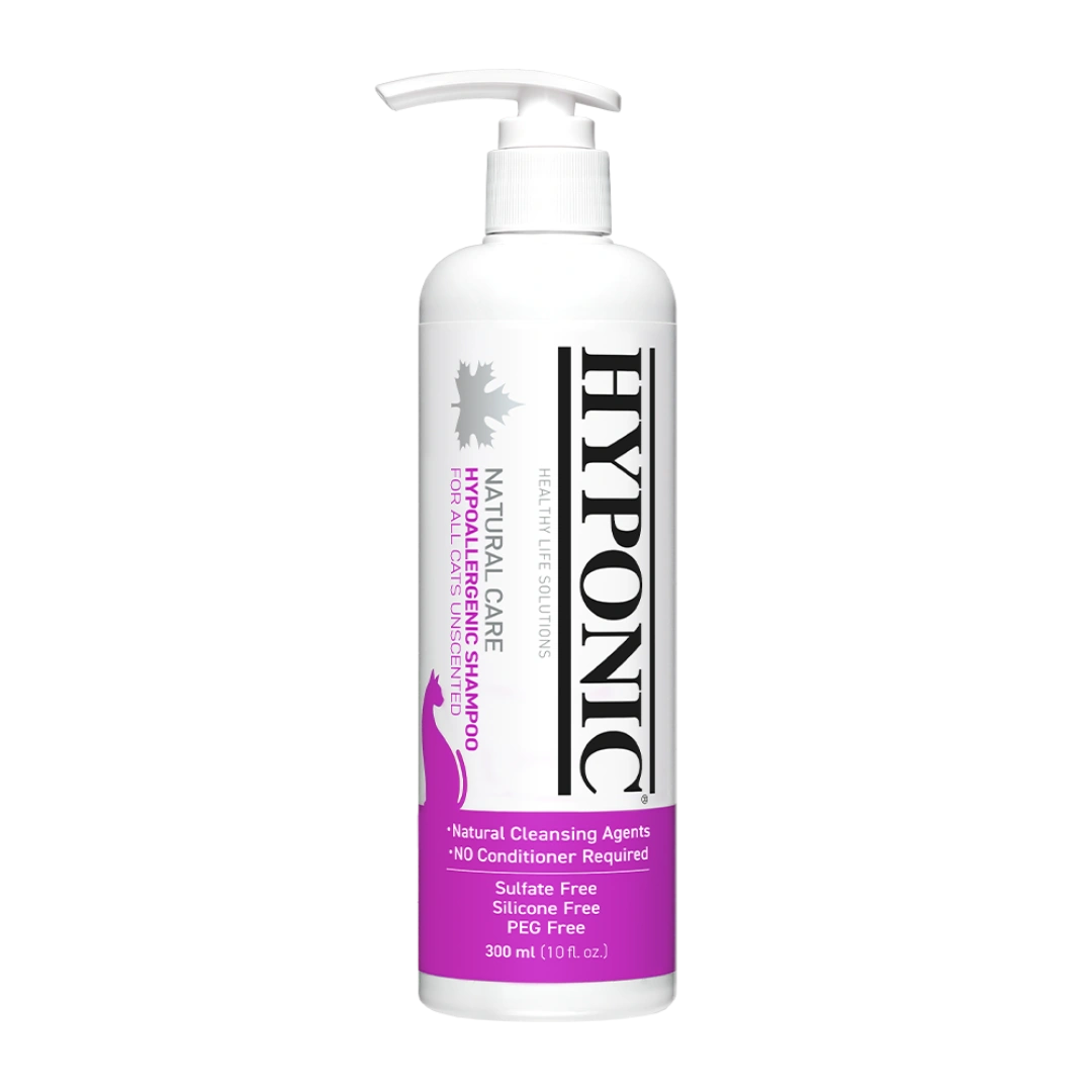 Hypoallergenic Shampoo for all cats unscented 300ml by Hyponic