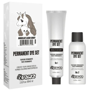 Permanent Dog Hair Dye Set Angela's Ash Grey 2oz by Opawz