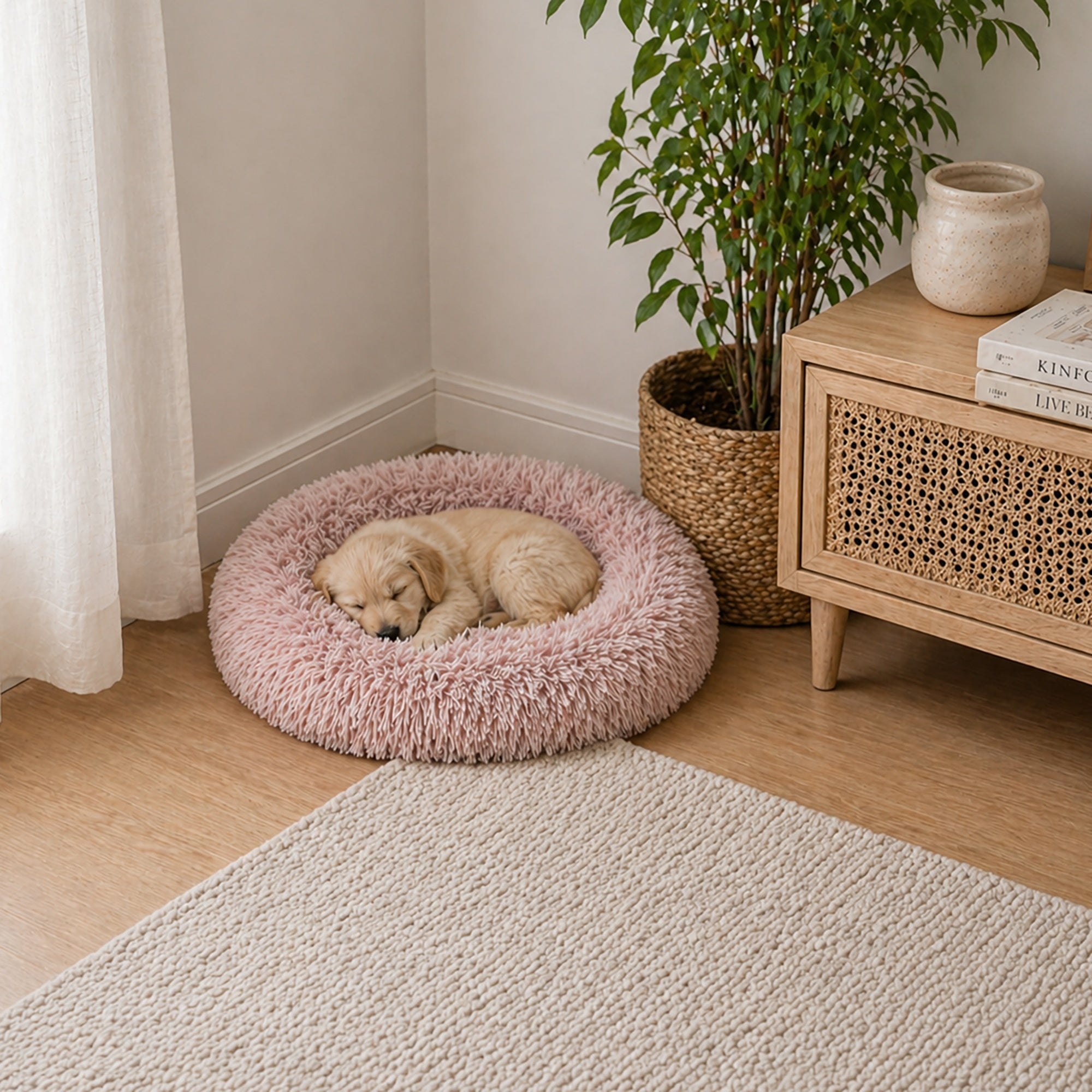 Pet Life ® 'Nestler' High-Grade Plush and Soft Rounded Dog Bed - Image 5