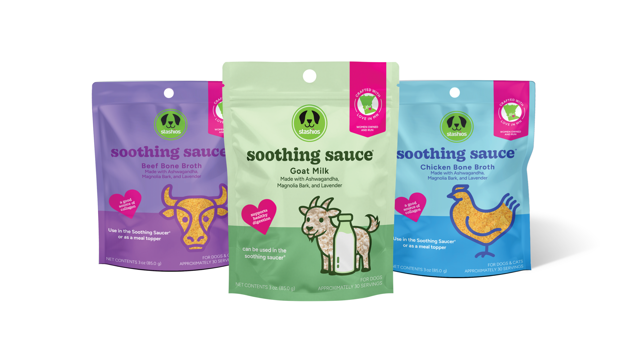 Soothing Sauce® Variety Box - 9 bags (3 of each flavor)