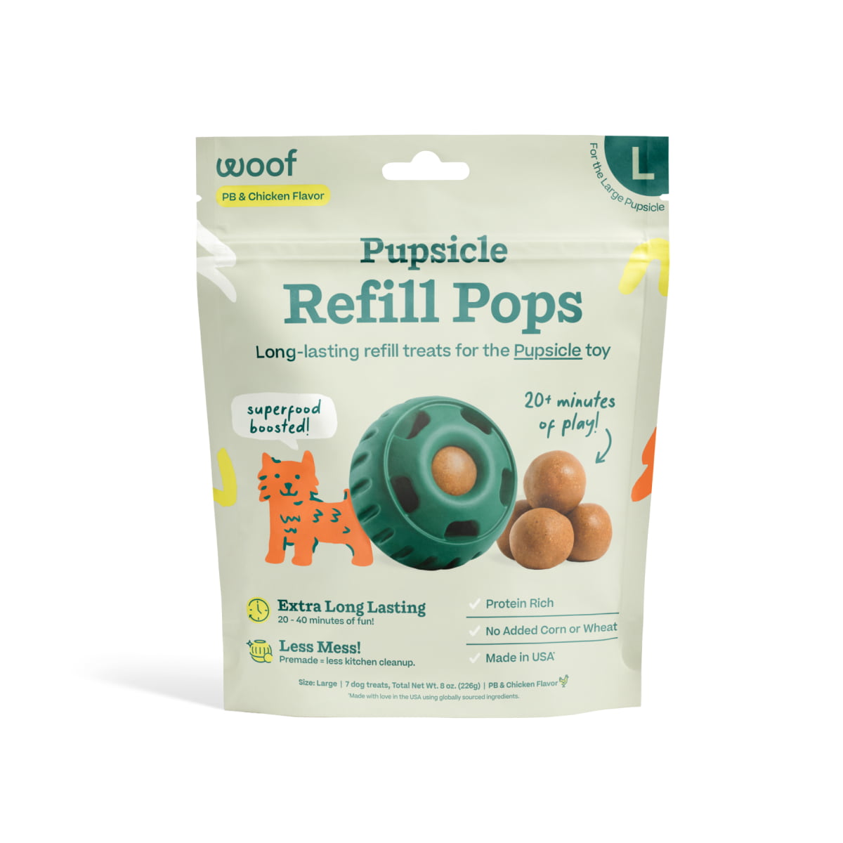 WOOF Chicken Pops Large
