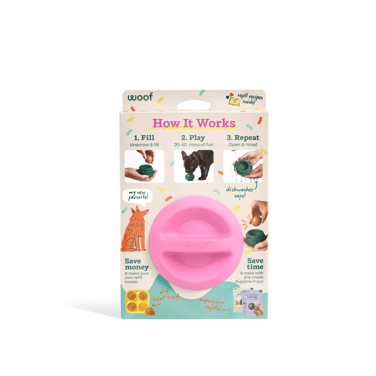 WOOF Pupsicle 'Birthday' Pink Large - Image 2