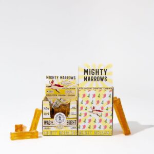 Wag & Bright Supply Co. Mighty Marrows Collagen Dental Chews Pork Parsley Small Case (24 Units)