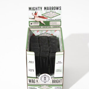 Wag & Bright Supply Co. Mighty Marrows Collagen Dental Chews Spirulina Beef Large Case (18 Units)