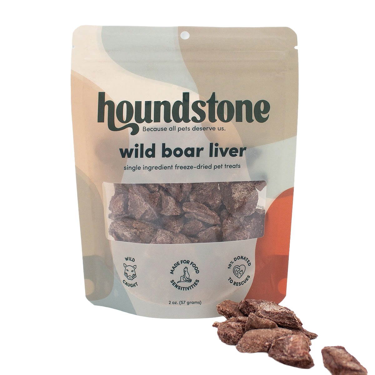 houndstone freeze dried dog treats, boar liver dog treats