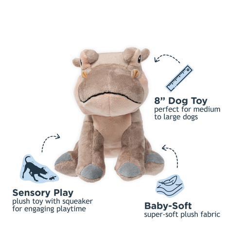 Plush Hippo 8"