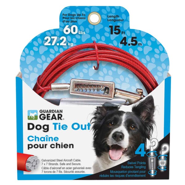 Guardian Gear Large Vinyl Coated Cable Tie-Outs with Springs - Image 8