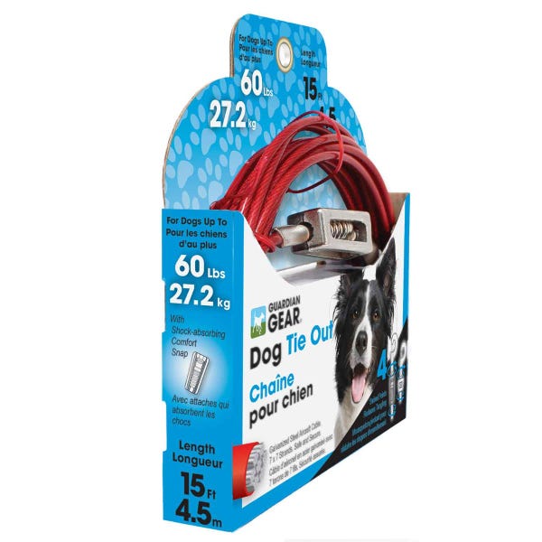 Guardian Gear Large Vinyl Coated Cable Tie-Outs with Springs - Image 7