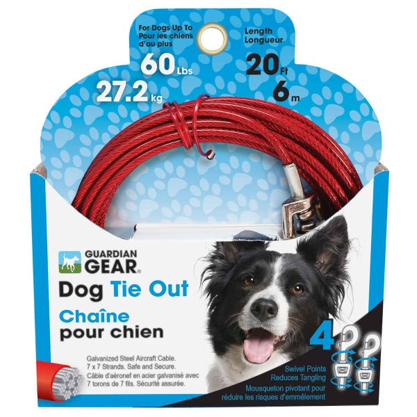Guardian Gear Large Vinyl Coated Cable Tie-Outs with Springs - Image 9