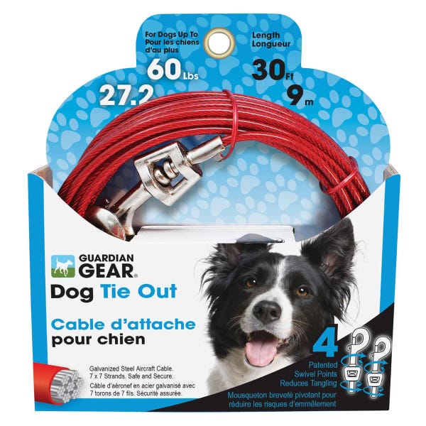Guardian Gear Large Vinyl Coated Cable Tie-Outs with Springs - Image 10