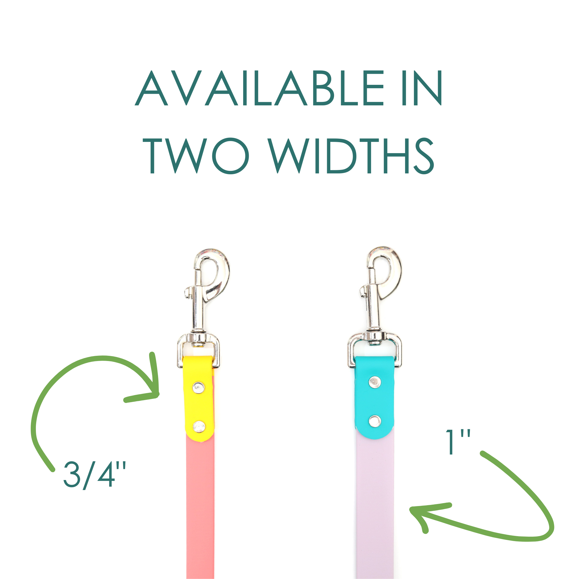 Two Tone Waterproof Biothane Dog Leash - Custom Color Combos - Image 2