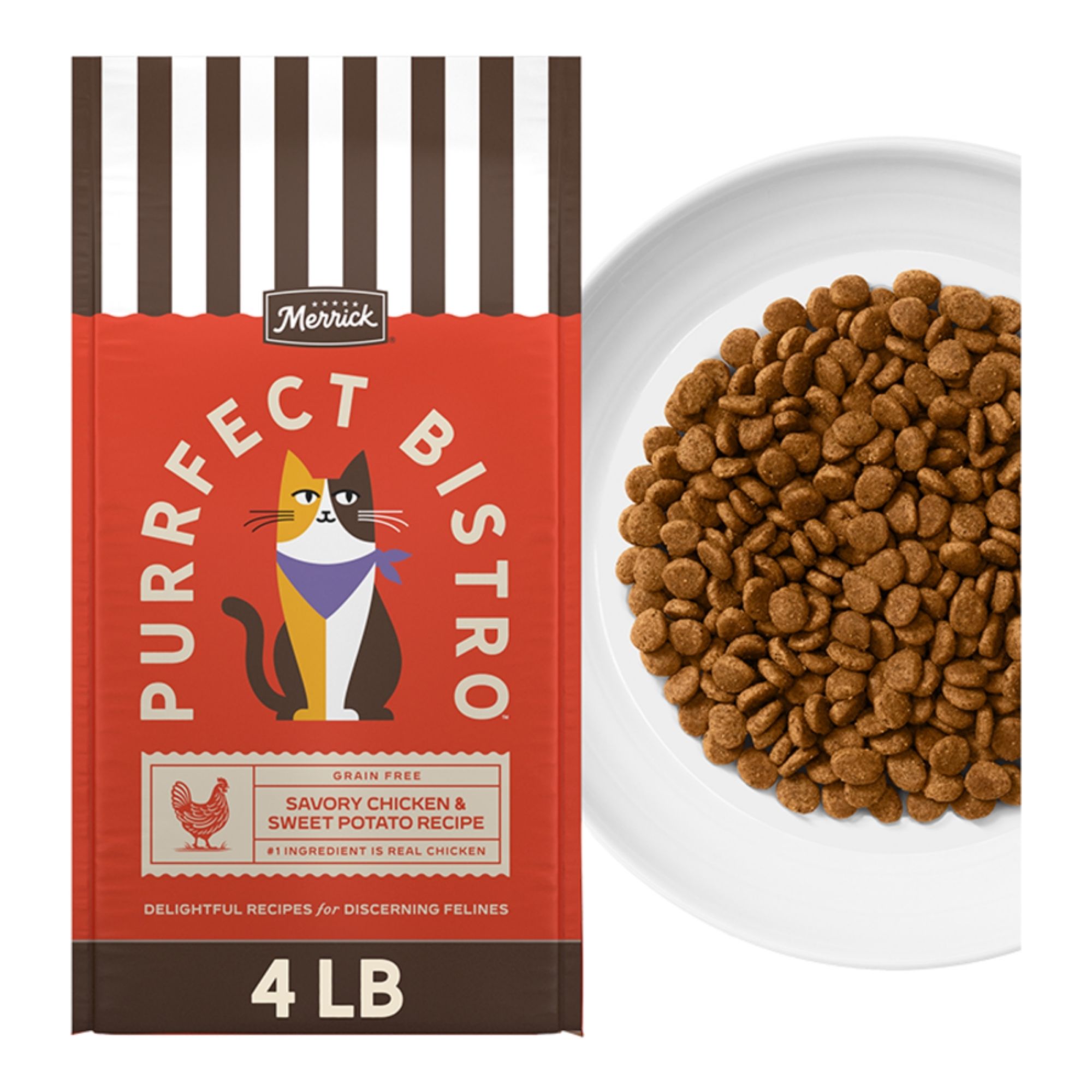 Merrick Cat Purrfect Bistro Chicken And Sweet Potato Formula 4Lbs