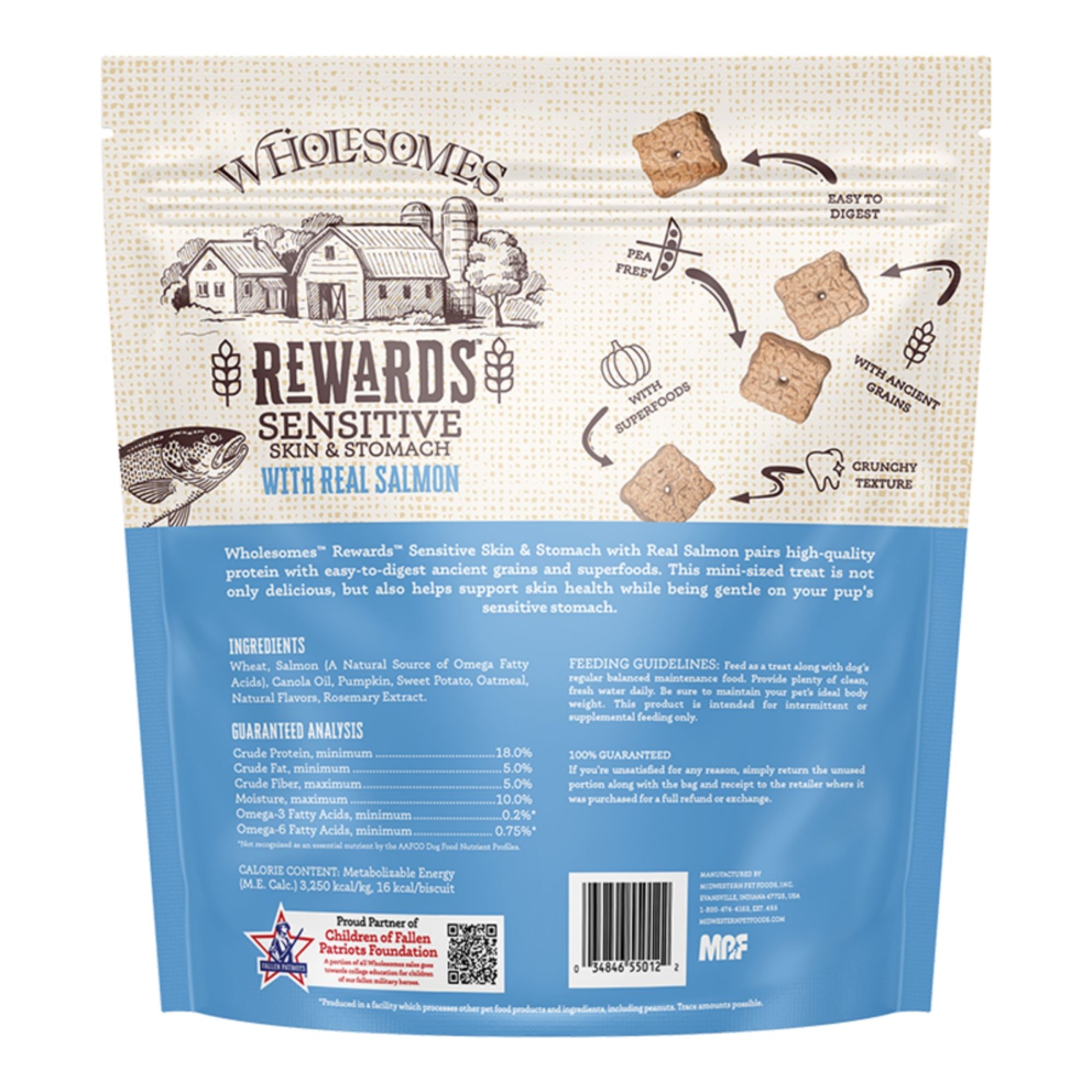 Sportmix Dog Wholesomes Rewards Sensitive Skin & Stomach Salmon 3Lbs - Image 2