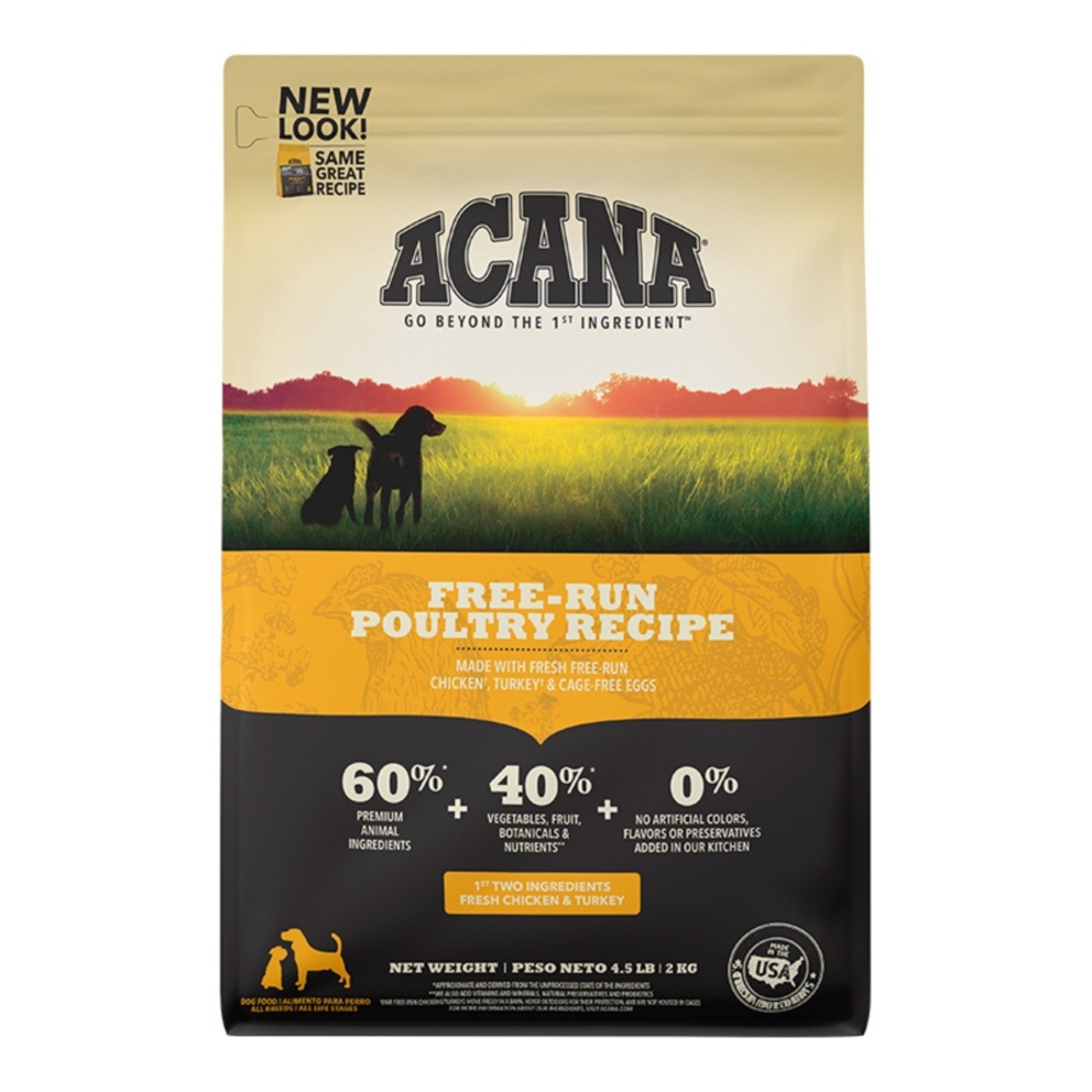 Acana Dog Grain Free Free Run Poultry Recipe 4.5Lbs