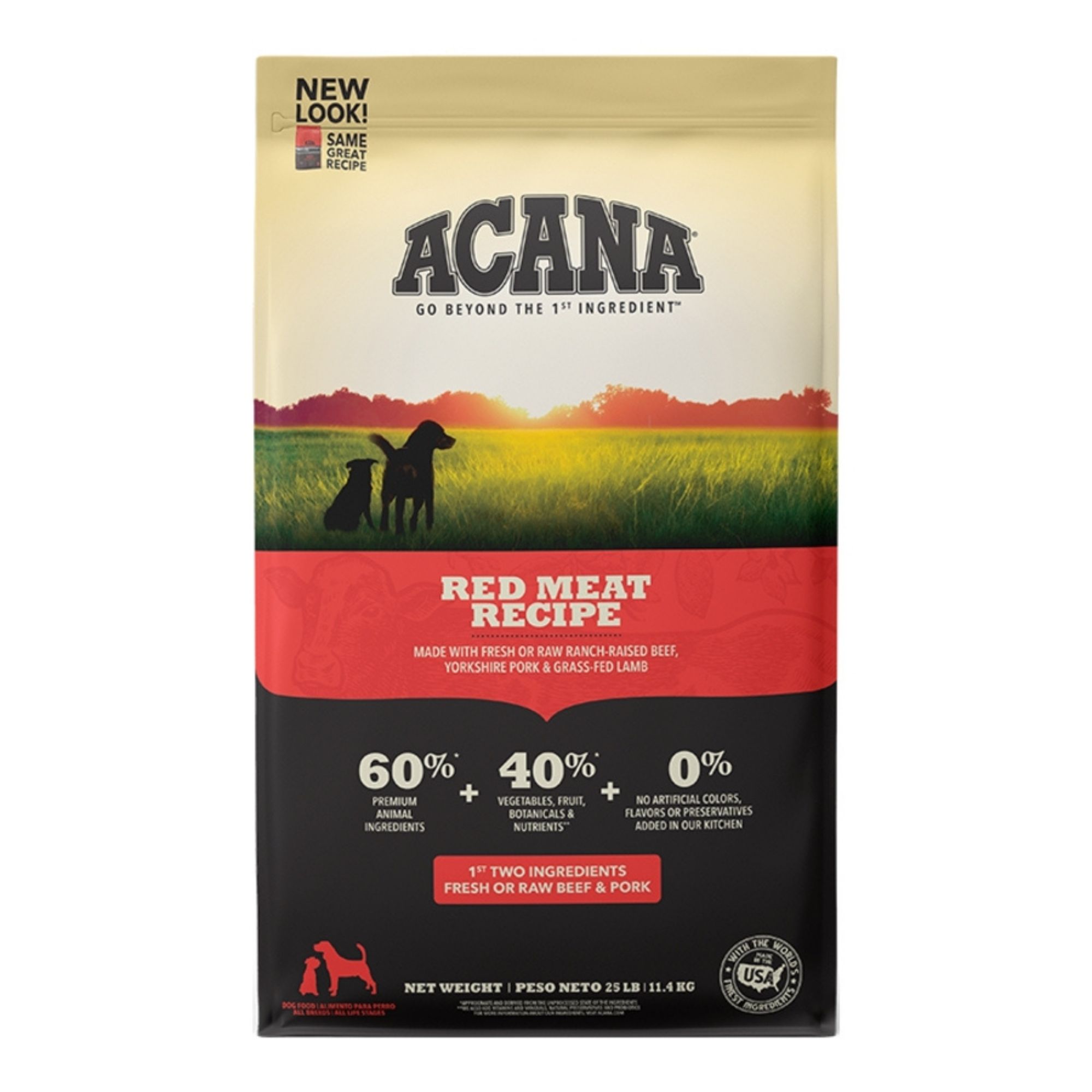 Acana Dog Grain Free Red Meat Recipe 25Lbs