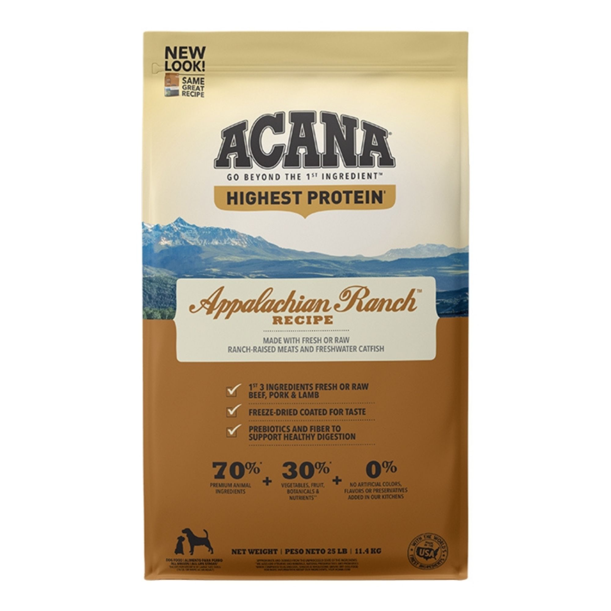 Acana Dog Grain Free Highest Protein Appalachian Ranch 25Lbs