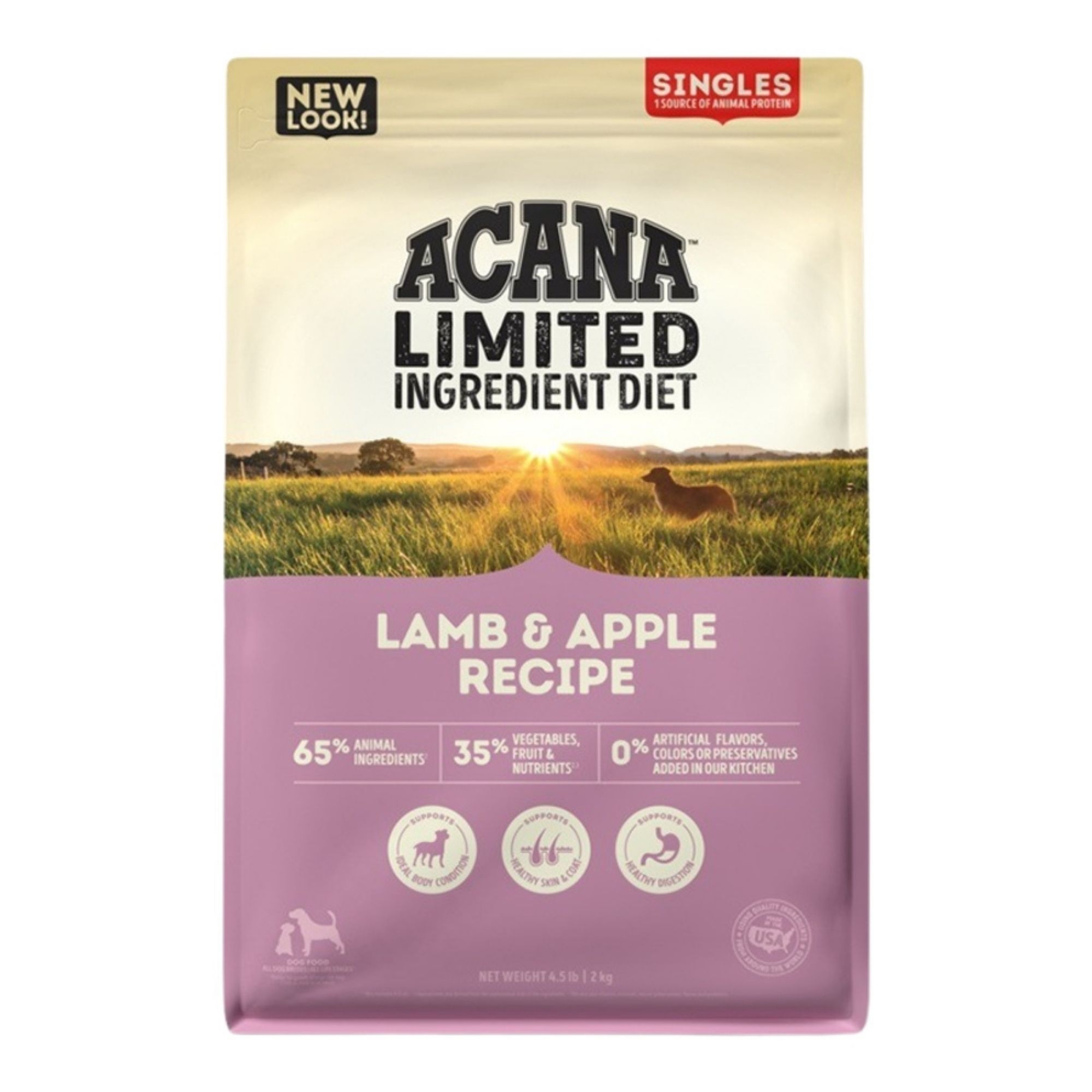 Acana Dog Grain Free Singles Lamb & Apple Recipe 4.5Lbs