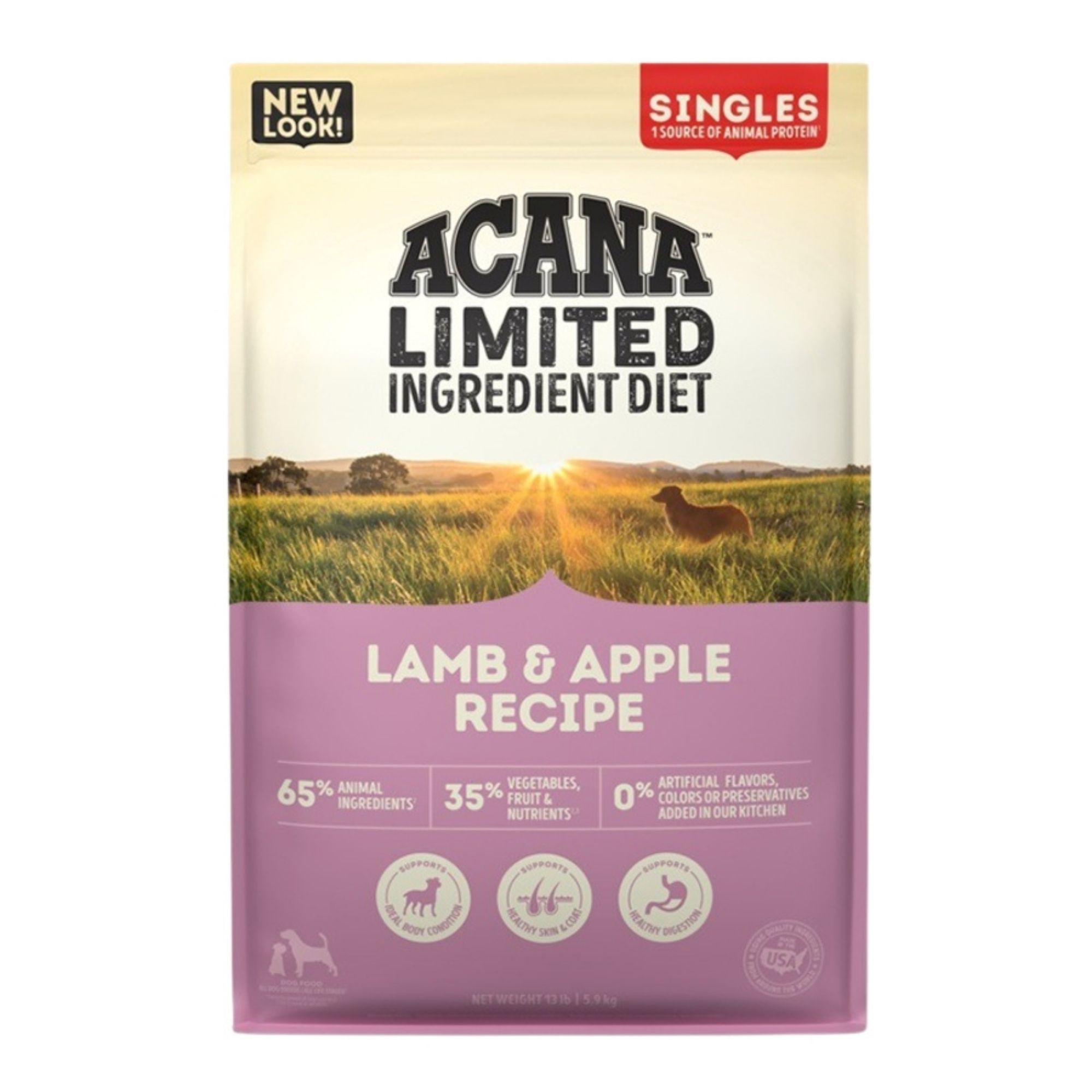 Acana Dog Grain Free Singles Lamb & Apple Recipe 13Lbs