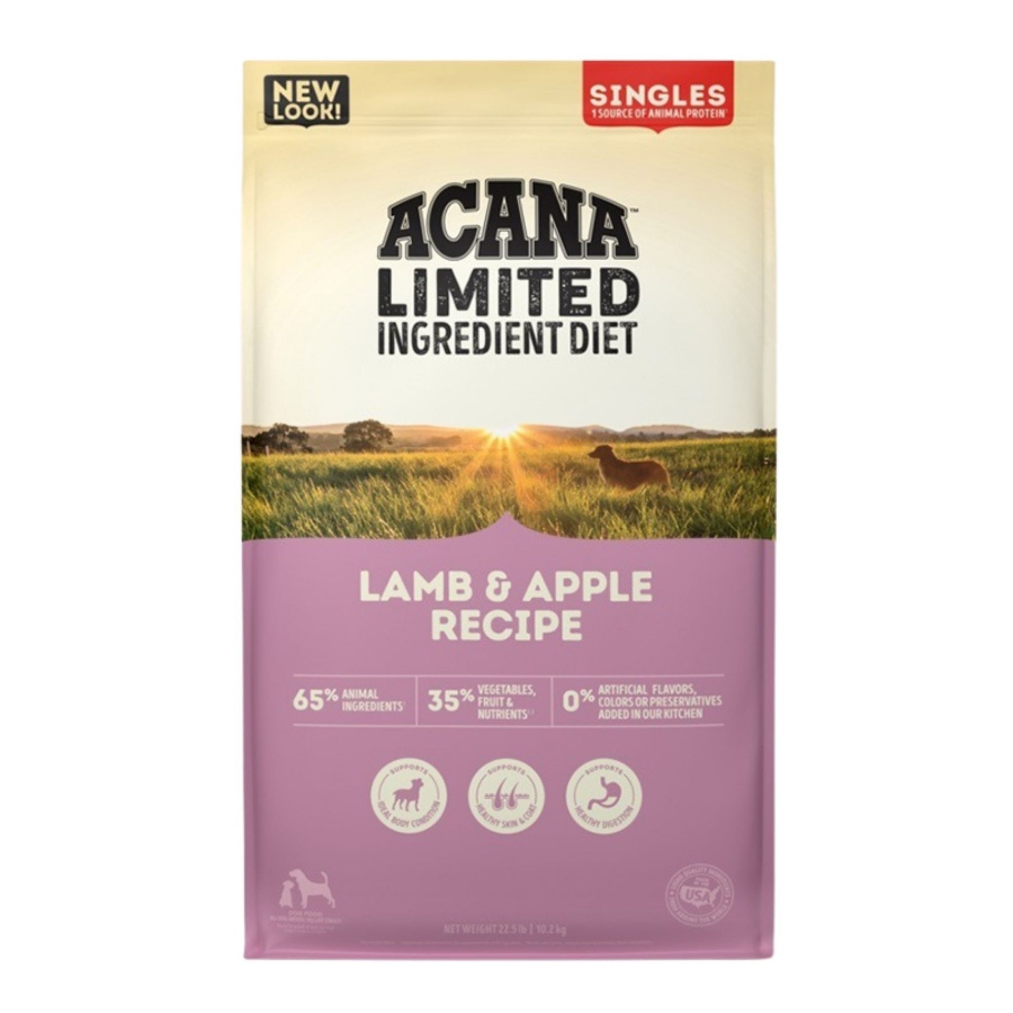 Acana Dog Grain Free Singles Lamb & Apple Recipe 22.5Lbs