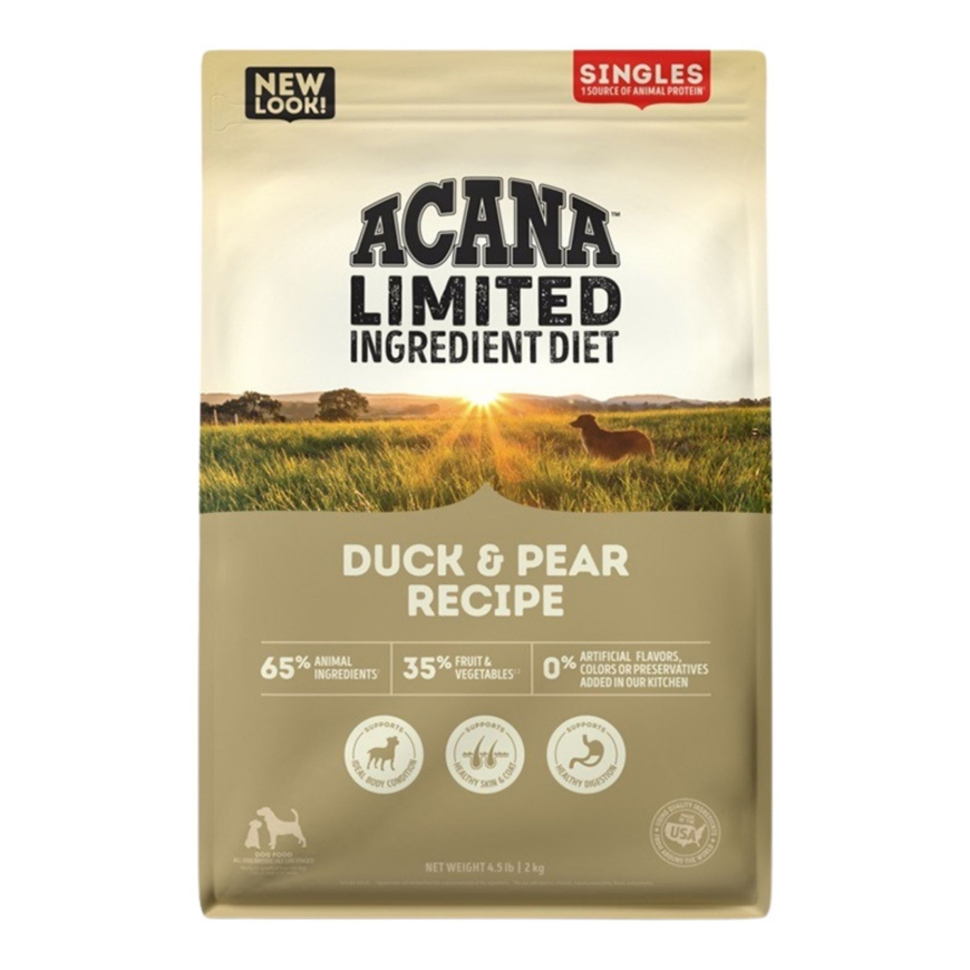 Acana Dog Grain Free Singles Duck & Pear Recipe 4.5Lbs